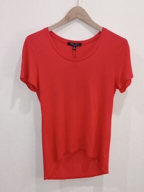 Romeo & Juliet Couture Coral Red High-low Blouse, Size M - New! $65